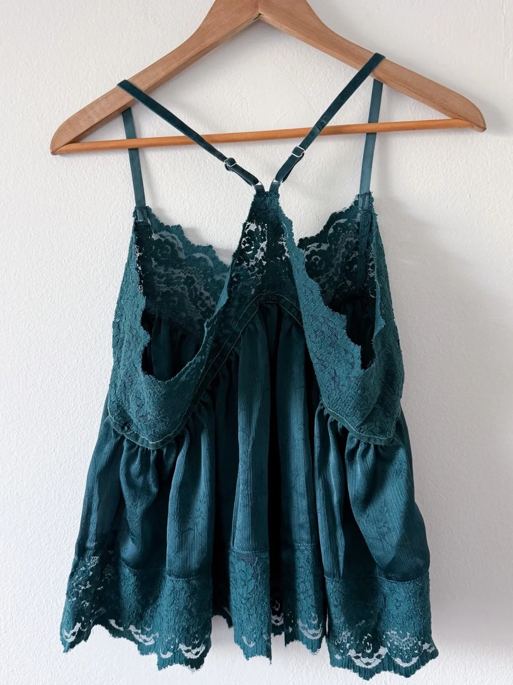 NWT Free People Fiona Satin Cami in Pine Blossom Size Small
